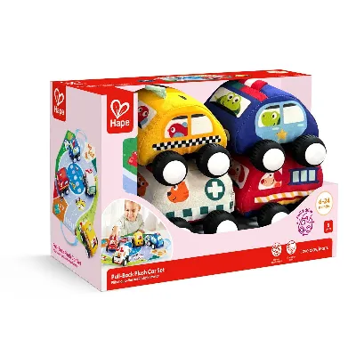 Hape Pull-Back plyschbil-set (87-0076)