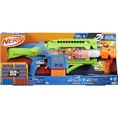 NERF Elite 2.0 Blaster Double Punch - skumprojektilpistol