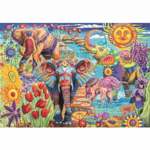 Clementoni Pussel 500 Pcs CB High Quality Collection Elephants Carnival