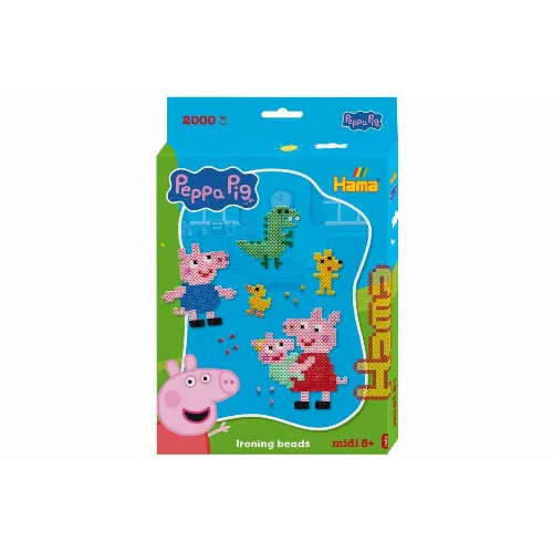 HAMA Beads Hama - Midi Hängande låda Peppa Pig + Lillasyster (387976)
