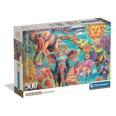 Clementoni Pussel 500 Pcs CB High Quality Collection Elephants Carnival