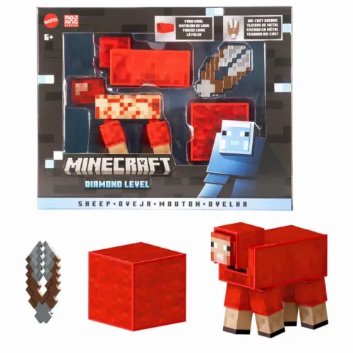 MINECRAFT Diamond Level får actionfigur & 3 tillbehör (JCV22)