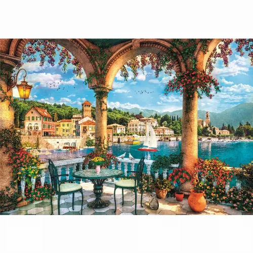 Clementoni Pussel 1000 Pcs CB High Quality Collection Balcony View Of Lake Como