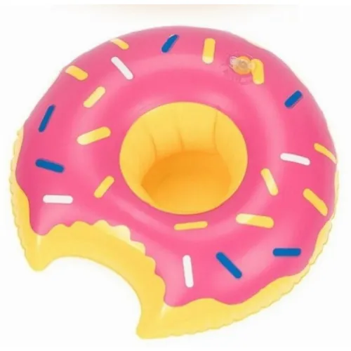 Uppblåsbar Mugghållare - Jordgubbsdonut