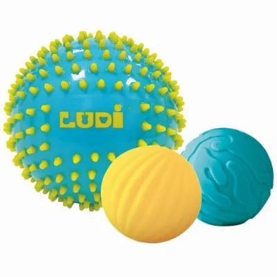 LUDI Set med sensoriska bollar - Blå (LU30021)