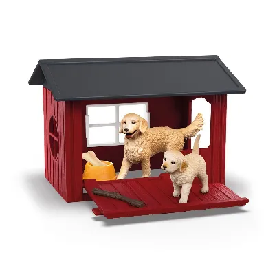 Schleich Hundkennel med 2 golden retrievers - (42722)