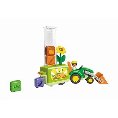 Playmobil Junior: Traktor med Load and Drop-såmaskin (71773)