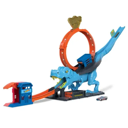Hot Wheels City T-Rex lekset med loop och stunt (HKX42)
