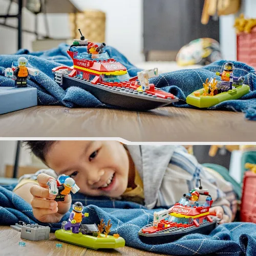 LEGO City Fire 60373 - Brandräddningsbåt