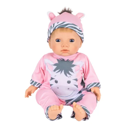Tiny Treasure Blondhårig docka Zebra outfit (30267)