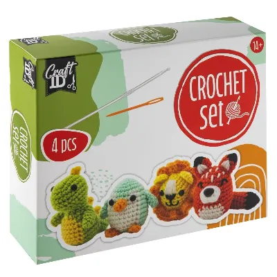 Craft ID Crochet kit animals - 4 pcs (CR1720/GE)