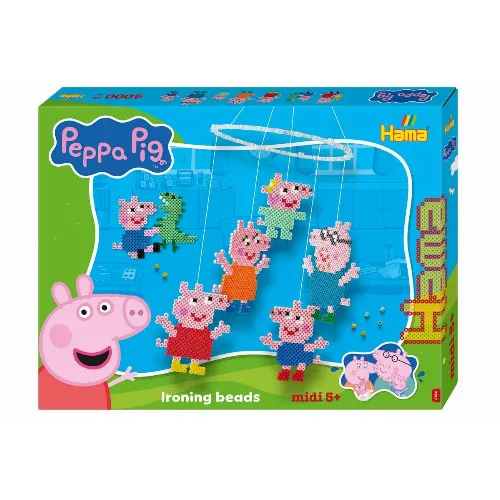 HAMA Beads Hama - Midi Presentask Peppa Pig Familj & Lillasyster (387917)