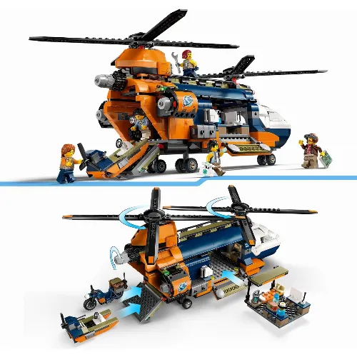 LEGO City Exploration 60437 - Helikopter från djungelforskare i läger