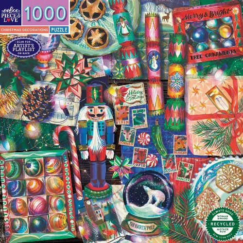 eeBoo Pussel 1000 bitar - Juldekoration (EPZTCDR)