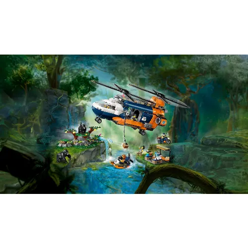 LEGO City Exploration 60437 - Helikopter från djungelforskare i läger