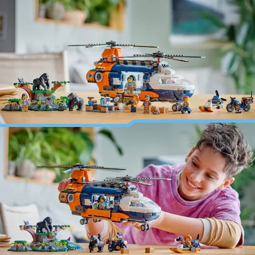 LEGO City Exploration 60437 - Helikopter från djungelforskare i läger