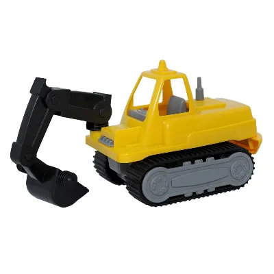 Plasto Grävmaskin Grävmaskin Excavator Med Band Gul 30 Cm