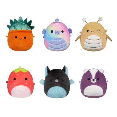 Micromallows 6 cm 6-pack plysch S2 - Greer, Sloan, Emerald, Oz, Scarlet och Aldous