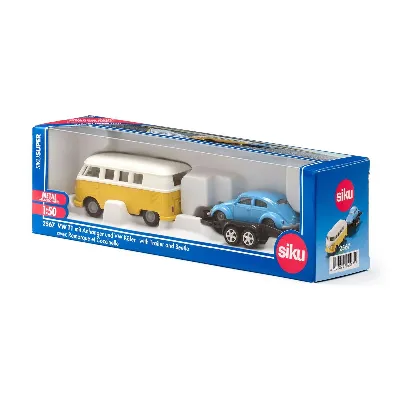SIKU VW T1 med släp och VW Beetle (313-2567)