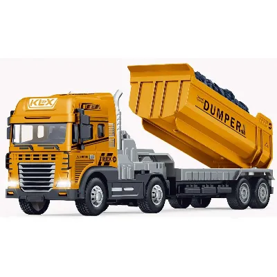 KLX Die-cast lastbil med dumper, friktion, ljus och ljud (534679)