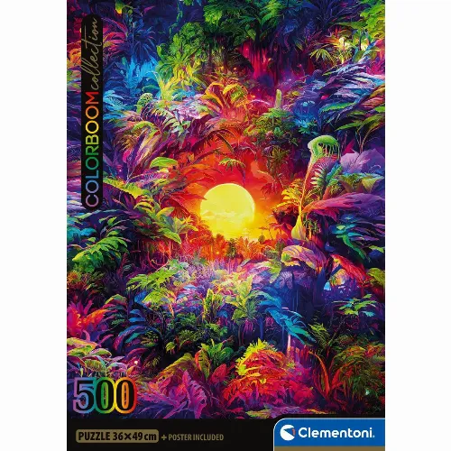 Clementoni Pussel 500 Pcs CB High Quality Collection Colorbloom Psychedelic Jungle