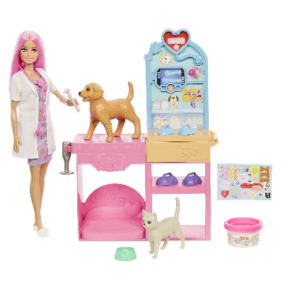Barbie  Fast Cast  veterinärklinik för husdjur (JFX93)