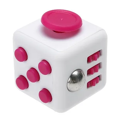 Fidget Cube, Vit/Rosa