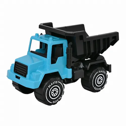Plasto Lastbil Lastbil 30 Cm Turkos Med Svart Flak