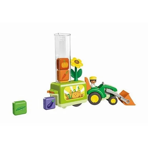 Playmobil Junior: Traktor med Load and Drop-såmaskin (71773)