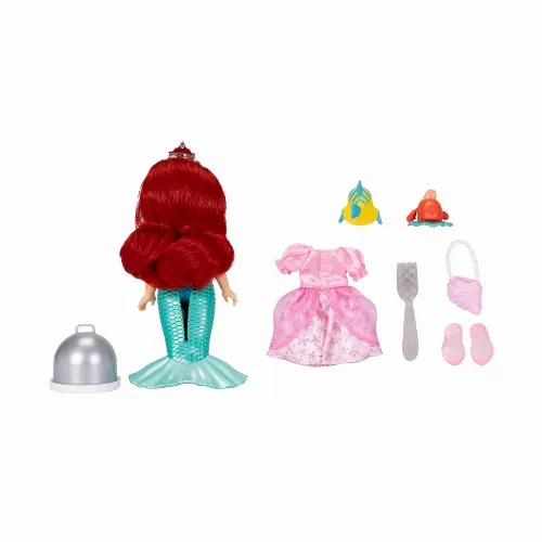 JAKKS Pacific Disney Princess 6 Inch Petite Doll med extra mode och tillbehör Sea to Land Ariel
