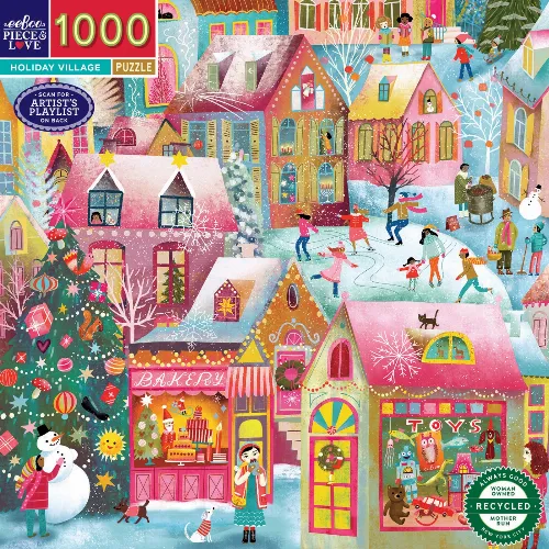 eeBoo Pussel 1000 bitar - Holiday Village (EPZTHYV)