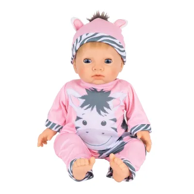 Tiny Treasure Blondhårig docka Zebra outfit (30267)