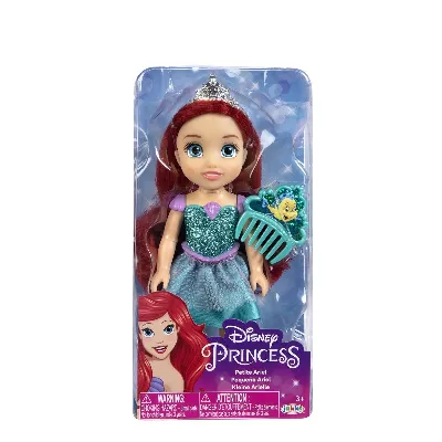 JAKKS Pacific Disney Princess 6 tums liten docka med kam Ariel
