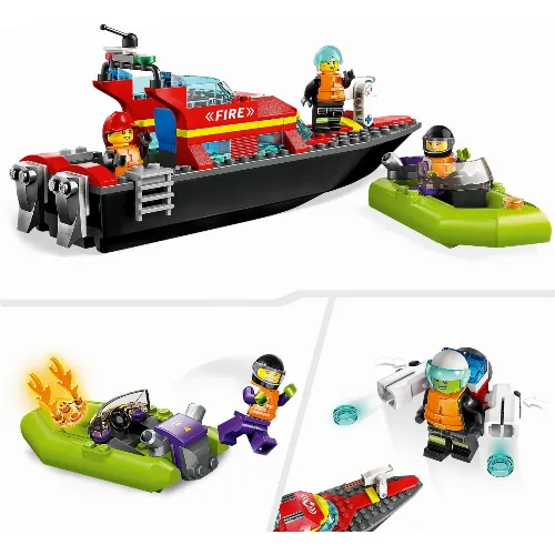 LEGO City Fire 60373 - Brandräddningsbåt