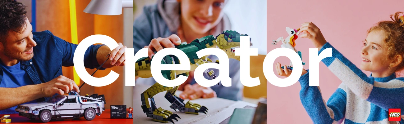 A campaign banner for the LEGO brand.